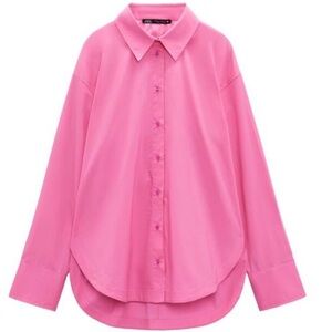 Women’s button down heart cut out Shirt Top Pink